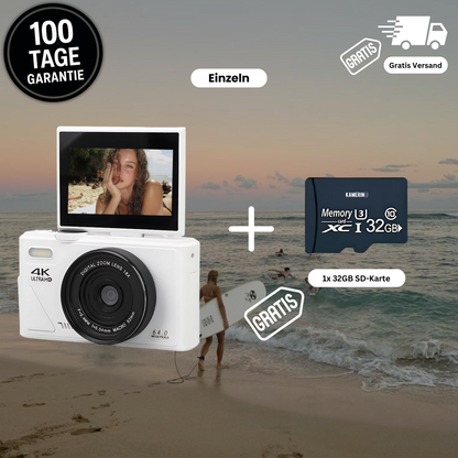 Kamerino 4K Flip-Screen Digitalkamera