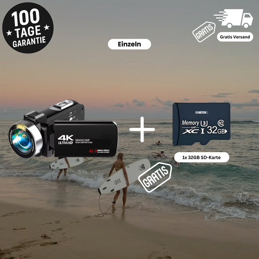 Kamerino 4K Camcorder mit Drehdisplay
