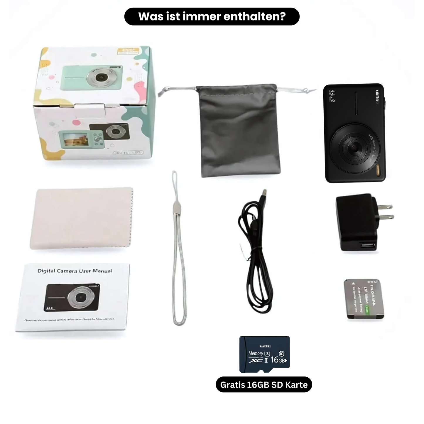 Kamerino Digitalkamera Vintage - All-Inclusiv-Set