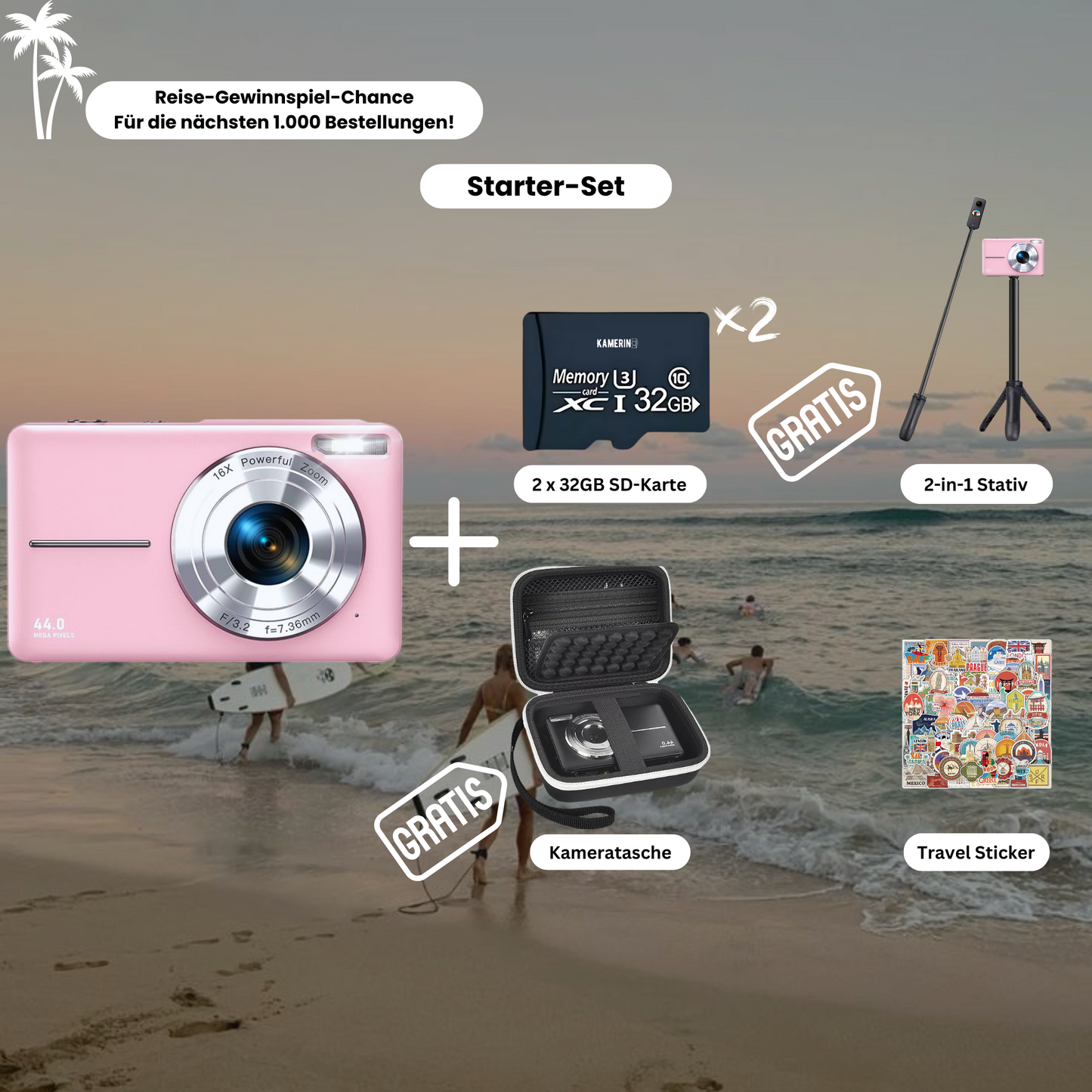 Kamerino Digitalkamera Vintage (fast bundle)