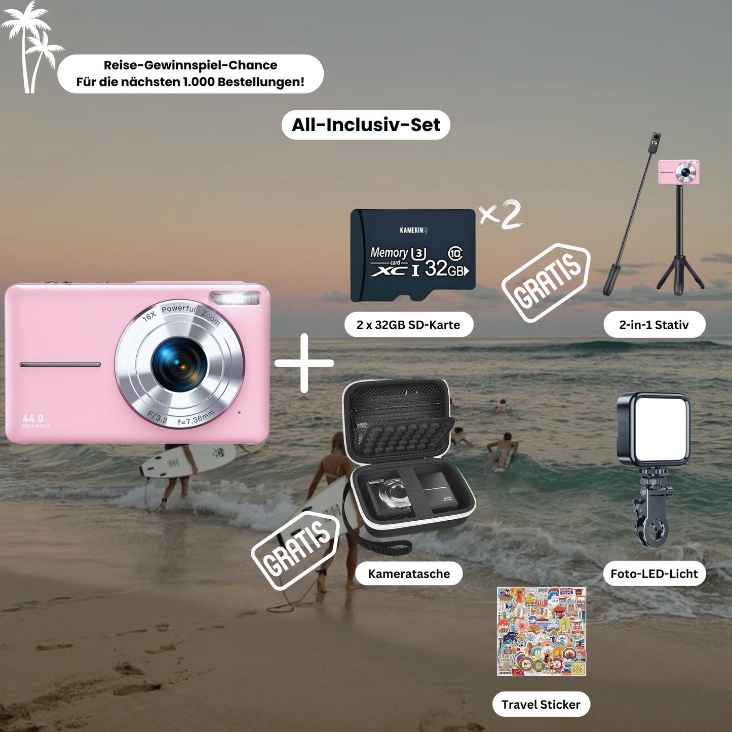 Kamerino Digitalkamera Vintage (fast bundle)