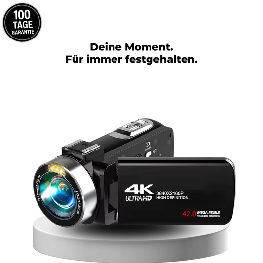 Kamerino 4K Camcorder mit Drehdisplay