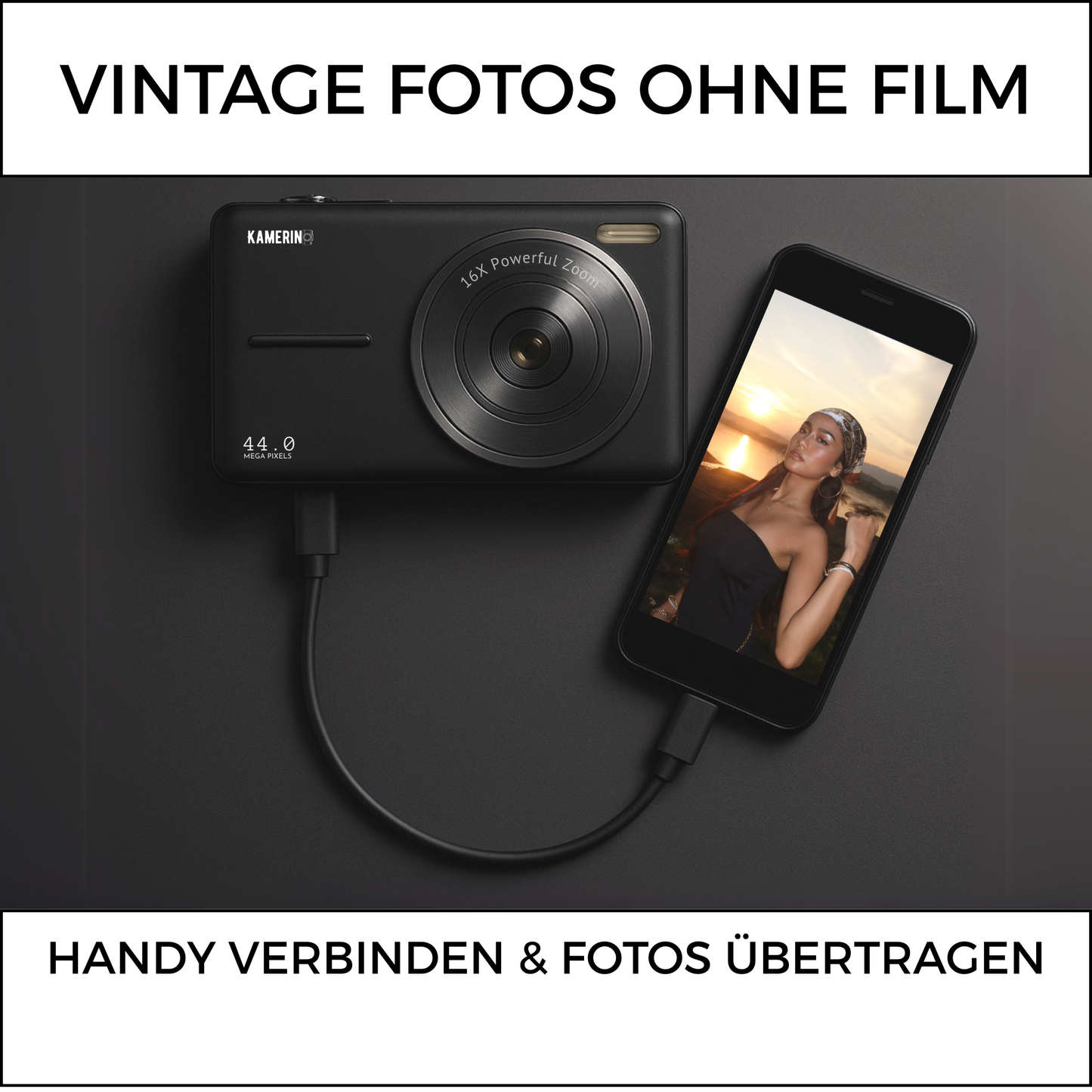 Kamerino Digitalkamera Vintage - All-Inclusiv-Set